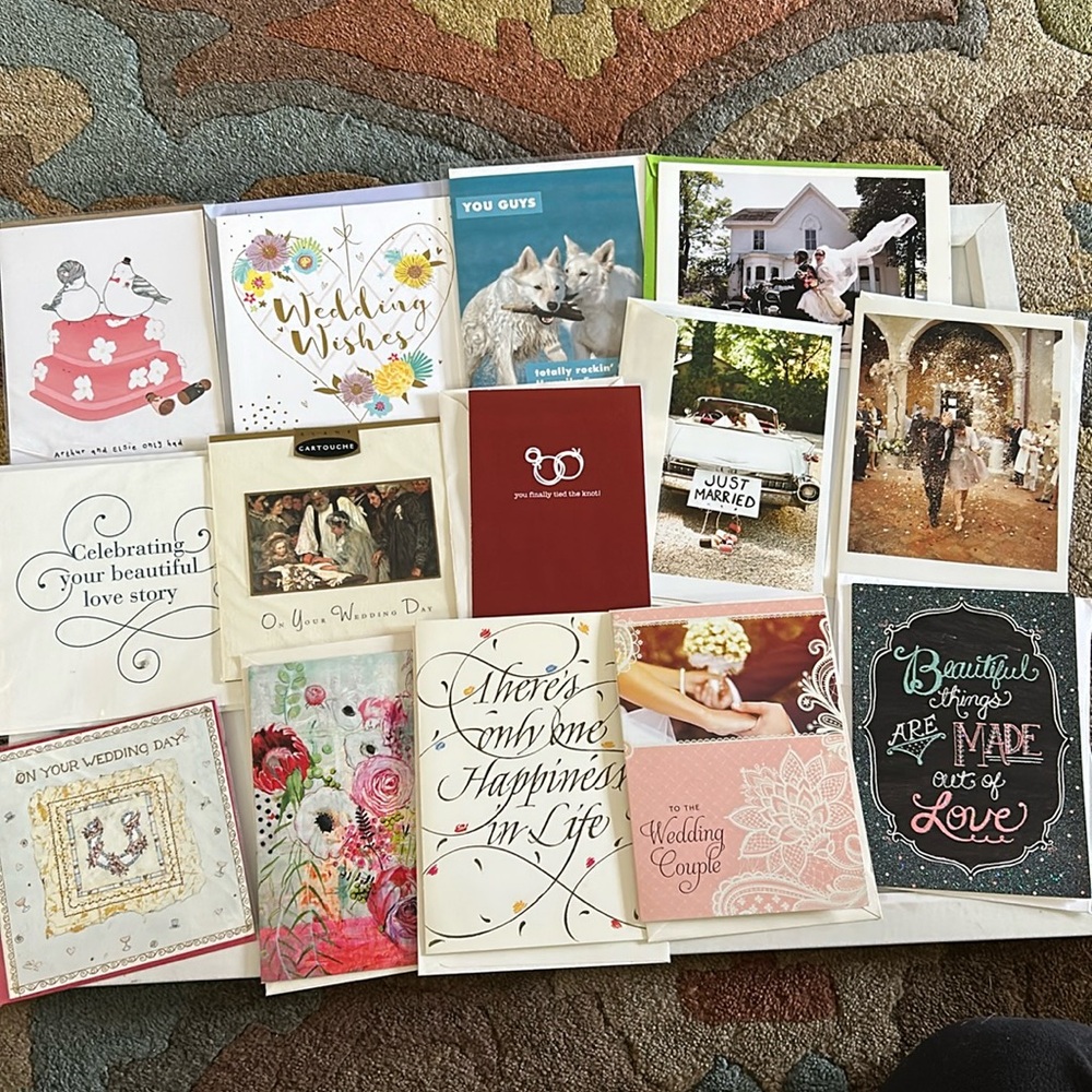 NEW Lot of 14 Wedding Themed Cards (Bundle‎ 14 cards) Papyrus, Palm Press🤵⛪👰